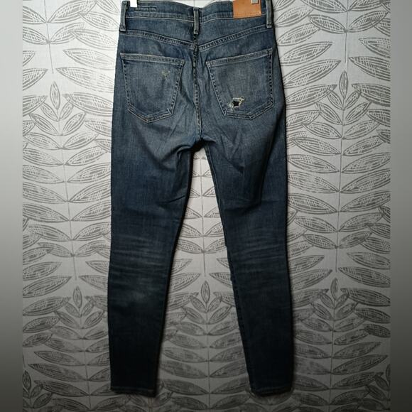 Citizens of Humanity Jeans Blue Denim Distressed Knee Vintage Wash - Picture 5 of 11